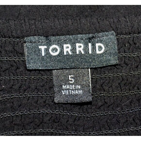 Torrid Black Sleeveless V-Neck Button Front Dress Plus Size 5X Smocked Back - Picture 8 of 10